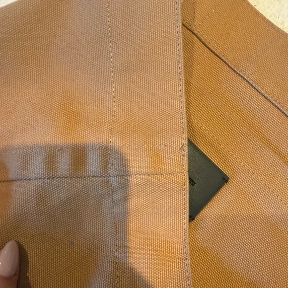 All Saints Black and Tan Canvas Tote Bag - Picture 8 of 10